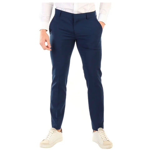 Pantaloni Uomo con elastico e coulisse Blu Daniele Alessandrini- Francavilla Moda